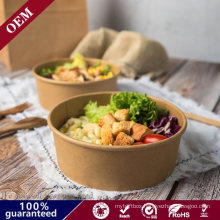 Take out Food Boxes 10-40oz Kraft Paper Salad Bowl with Lids for Food Takeaway Food